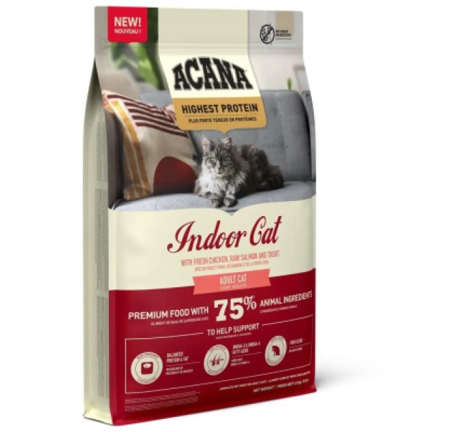 ACANA Сухий корм для кішок ACANA Highest Protein Indoor 4.5 кг (0064992723989)