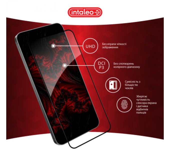 Intaleo Скло захисне Intaleo Full Glue Samsung S24 FE Black (1283126594854)