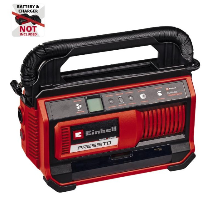 Einhell Автомобільний компресор Einhell PRESSITO 18/25, 18В PXC, 10.5бар, (без АКБ та ЗП) (4020420)