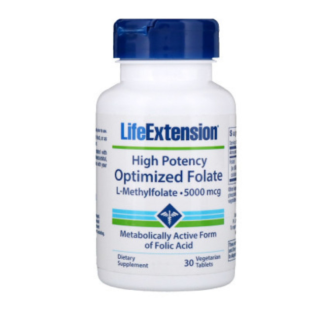 Life Extension Вітамін Life Extension Високоактивний оптимізований фолат, High Potency Optimized F (LEX-19133)