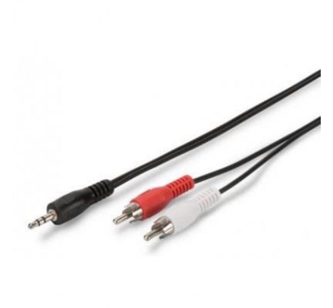 Assmann Кабель мультимедійний Jack 3.5mm to 2RCA 5.0m Assmann (AK-510300-050-S)