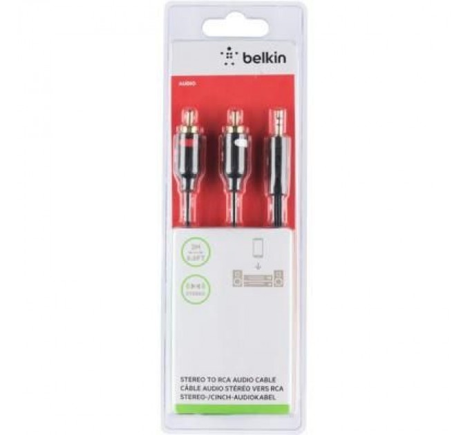 Belkin Кабель мультимедійний Jack 3.5mm to 2RCA Belkin (F3Y116BT2M)