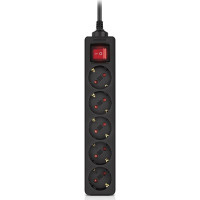 Мережевий фільтр живлення REAL-EL RS-PROTECT M 10m, black (EL122300037)