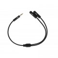 2E Кабель мультимедійний 3.5 мм jack(M) x 2(F), black, 0.15m 2E (2E-W9697)