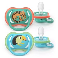 Пустушка Philips AVENT Ultra Air 6-18 місяців 2 шт, зелено-блакитна (SCF087/11)