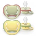 Philips AVENT Пустушка Philips AVENT Ultra Air 18+ міс 2 шт жовто-зелена (SCF349/50)