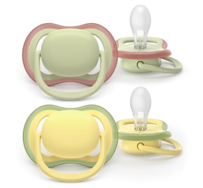 Philips AVENT Пустушка Philips AVENT Ultra Air 18+ міс 2 шт жовто-зелена (SCF349/50)