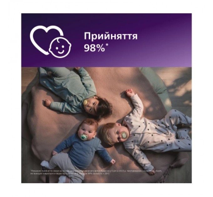 Philips AVENT Пустушка Philips AVENT Ultra Air Нічна 0-6 місяців 2 шт (SCF376/27)