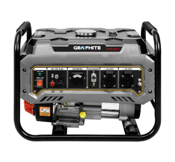 Graphite Генератор Graphite 230V (1 фаза), 2/2.2kW, ручний старт, AVR, 40кг (58G904)