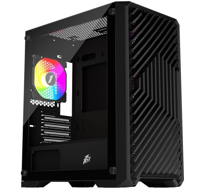 1stPlayer Корпус 1stPlayer T5-BK-4F1 Black без БЖ