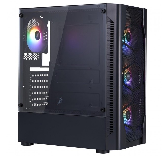 1stPlayer Корпус 1stPlayer D4-BK-4F1 Black без БЖ