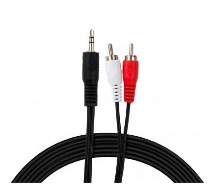 Vinga Кабель мультимедійний Jack 3.5mm male to 2xRCA 5.0m Vinga (VCPDCJ35MRCA25BK)