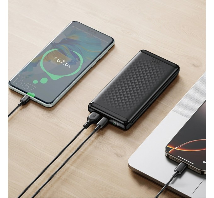 XO Універсальна мобільна батарея XO PB308 10000mAh 22.5W Black