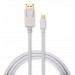 Vinga Кабель мультимедійний Mini Display Port to Display Port 1.8m 4K white Vinga (VCPMDPDP1.8WH)