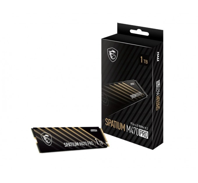 MSI Накопичувач SSD 1TB MSI Spatium M470 Pro M.2 2280 PCIe 4.0 x4 NVMe 3D NAND TLC (S78-440L0J0-P83)