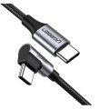 Ugreen Дата кабель USB-C to USB-C 1.0m US255 Angled 3A (Gray\Black) Ugreen (50123)