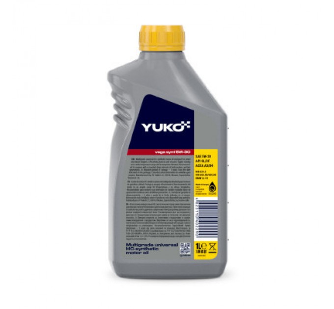 Yuko Моторна олива Yuko VEGA SYNT 5W-30 1л (4823110402290)