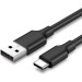 Ugreen Дата кабель USB 2.0 AM to Type-C 3.0m 3.0A 18W US287 Black Ugreen (60826)