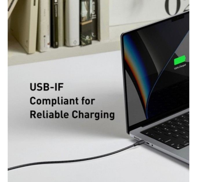 Anker Дата кабель USB-C to USB-C 1.8m 140W bio-nylon 544 black Anker (A80F6H11)