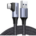 Ugreen Дата кабель USB 3.0 AM to Type-C 1.0m 60W US385 90-degree Black Ugreen (20299)