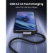Ugreen Дата кабель USB 3.0 AM to Type-C 1.0m 60W US385 90-degree Black Ugreen (20299)
