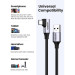 Ugreen Дата кабель USB 3.0 AM to Type-C 1.0m 60W US385 90-degree Black Ugreen (20299)