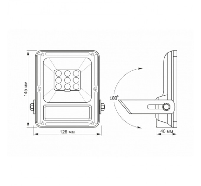 Videx Прожектор Videx LED прожектор автономний 10W 5000K сенсорний (VL-FSO-205-S)