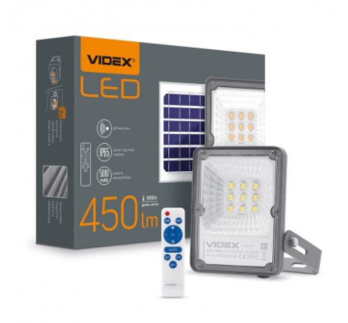 Videx Прожектор Videx LED прожектор автономний 10W 5000K сенсорний (VL-FSO-205-S)