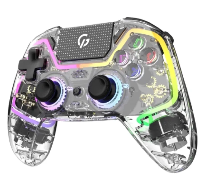 GamePro Геймпад GamePro GPS13T BT 5.3/USB/PC/iOS/Android/PS3/PS4 RGB Transparent (GPS13T)