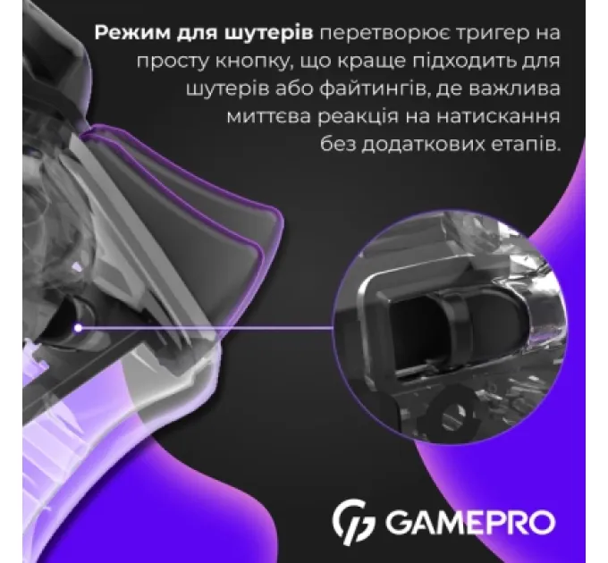 GamePro Геймпад GamePro GPX13T 2.4G/BT 5.1/USB/PC/iOS/Android RGB Transparent (GPX13T)