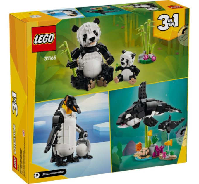LEGO Конструктор LEGO Creator Дикі тварини: пандові (31165)
