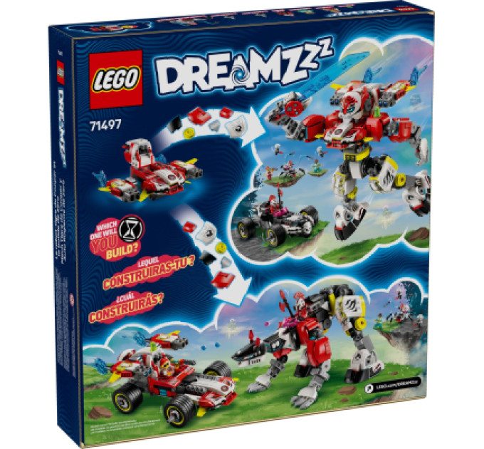 LEGO Конструктор LEGO DREAMZzz Робот-тигр Купера та Хот-род авто Зеро (71497)