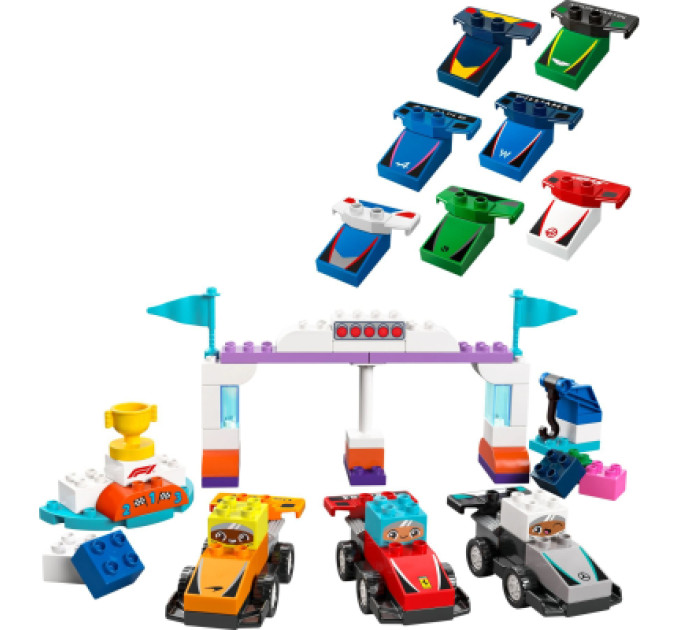 LEGO Конструктор LEGO DUPLO Town Автомобілі для перегонів і пілоти команд Формули-1 (10445)