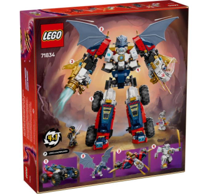 LEGO Конструктор LEGO Ninjago Ультраоб''єднувальний робот Зейна (71834)