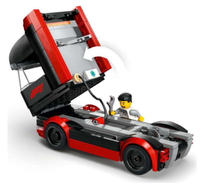 LEGO Конструктор LEGO City Вантажівка F1 з автомобілями RB20 та AMR24 (60445)