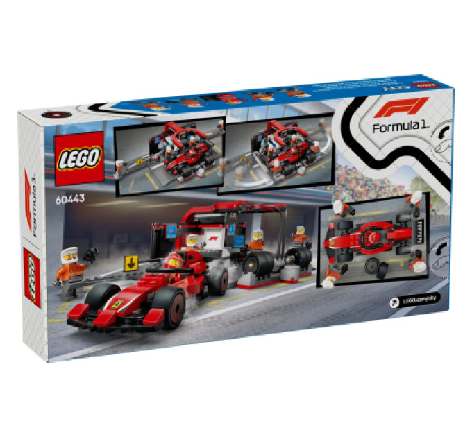 LEGO Конструктор LEGO City Піт-стоп і піт-екіпаж F1 з болідом Ferrari (60443)