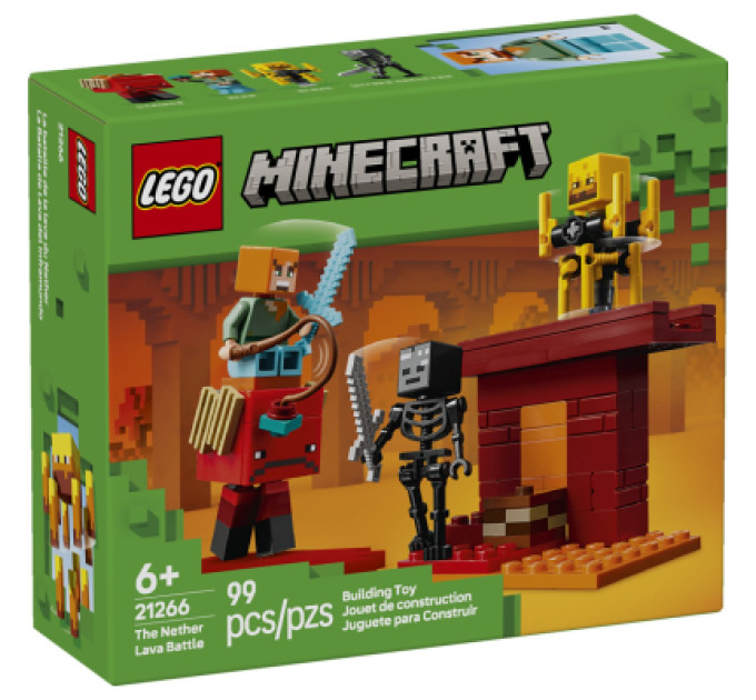 LEGO Конструктор LEGO Minecraft Битва з лавою у Незері (21266)