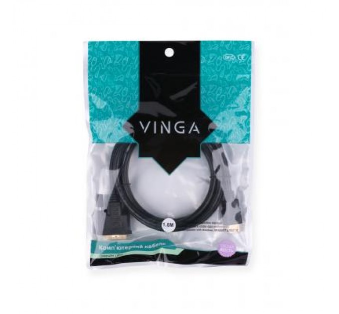 Vinga Кабель мультимедійний HDMI to DVI 24+1 3.0m Vinga (VCPHDMIDVI3)