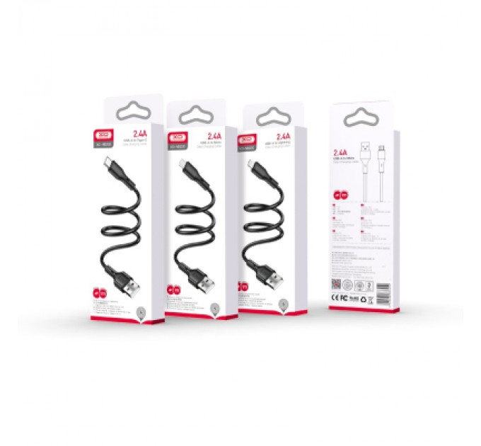 XO Дата кабель USB 2.0 AM to Lightning 1.0m black XO (NB230_L_Black)