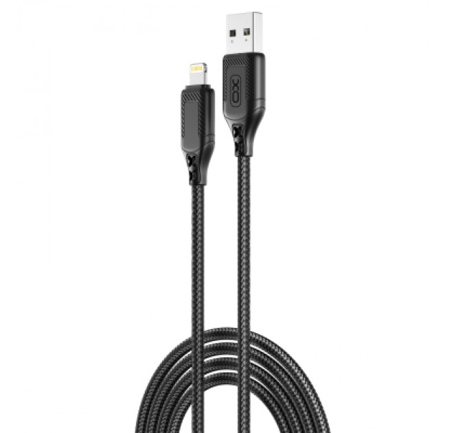 XO Дата кабель USB 2.0 AM to Lightning 1.0m braided black XO (NB235_L_Black)