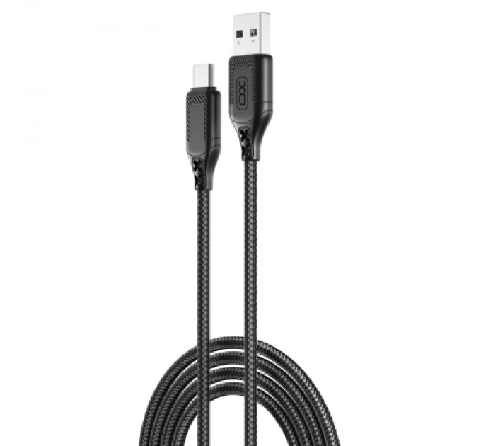 XO Дата кабель USB 2.0 AM to USB-C 1.0m braided black XO (NB235_C_Black)