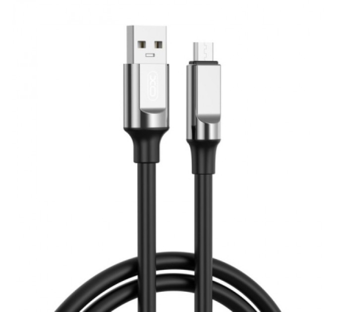 XO Дата кабель USB 2.0 AM to Micro 5P 1.0m 6A silicone black XO (NB251_M_Black)
