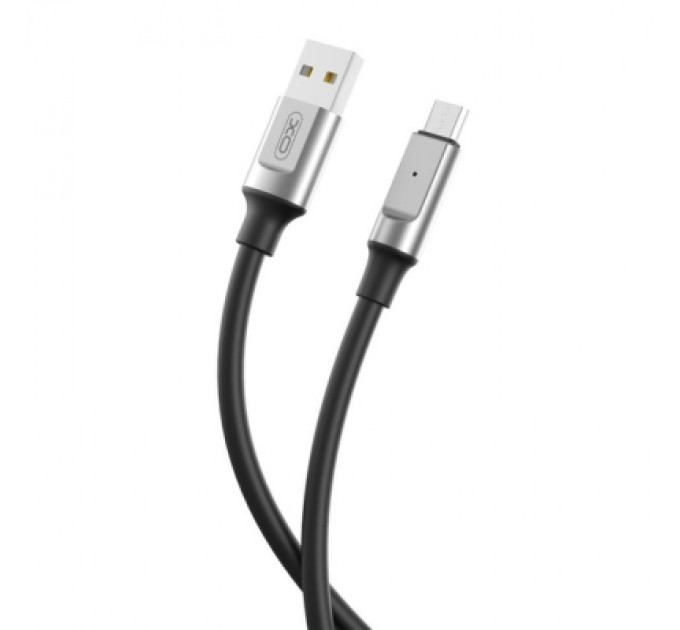 XO Дата кабель USB 2.0 AM to Micro 5P 1.0m 6A silicone black XO (NB251_M_Black)