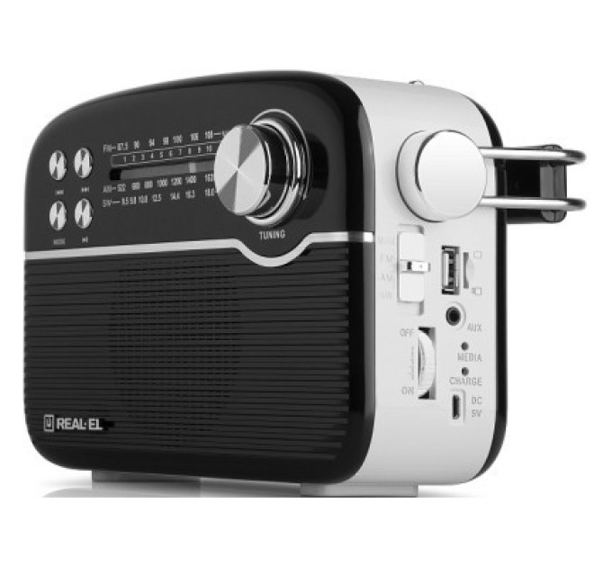 REAL-EL Портативний радіоприймач REAL-EL X-545 Black
