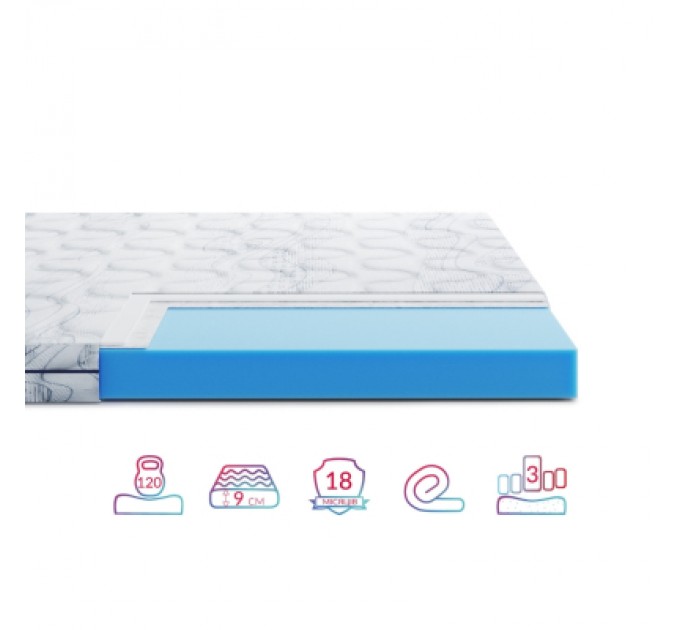 Highfoam Матрац Highfoam Largo Super Slim New, ортопедичний двосторонній 80 x 180 см (4820001350043)