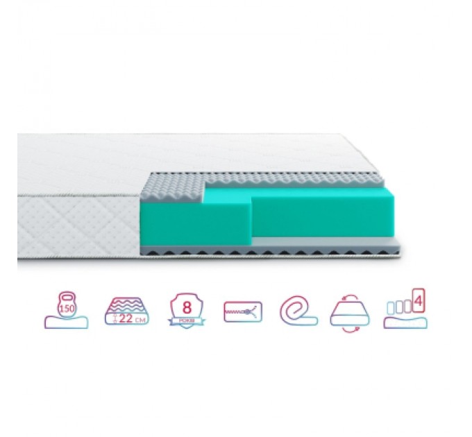 Highfoam Матрац Highfoam Noble Argentum Amaltea, ортопедичний двосторонній 140 x 200 см (4820001199499)