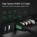 Ugreen Кабель мультимедійний HDMI to HDMI 3.0m HD101 Round (Yellow/Black) Ugreen (10130)