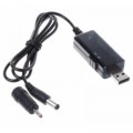 Kingda Кабель живлення USB to DC 5.5mm + 3.51.35mm 0.8m 18W Kingda (KD-USB-DC9/12)