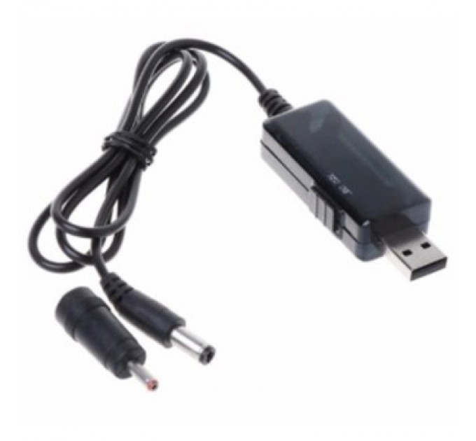 Kingda Кабель живлення USB to DC 5.5mm + 3.51.35mm 0.8m 18W Kingda (KD-USB-DC9/12)