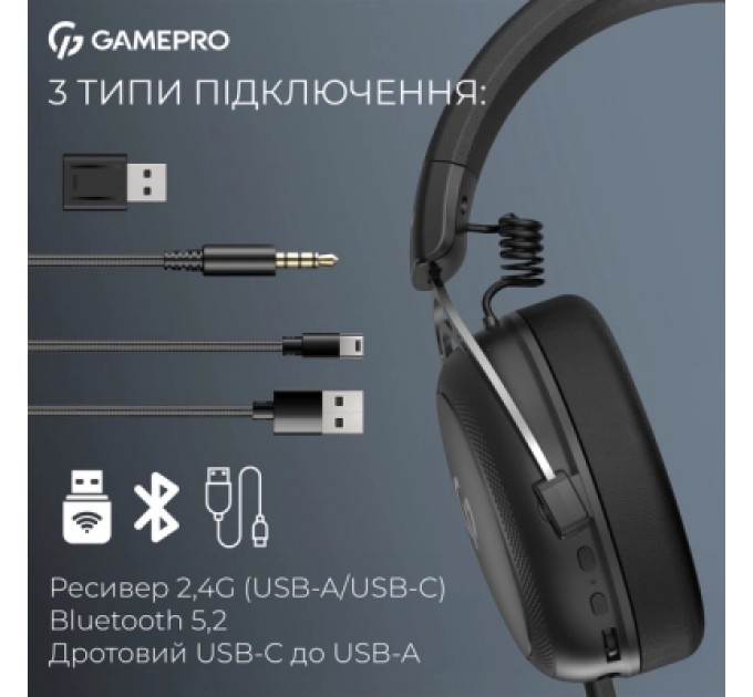 GamePro Навушники GamePro Asgard Skald 4-Mode Black (HSW160B)